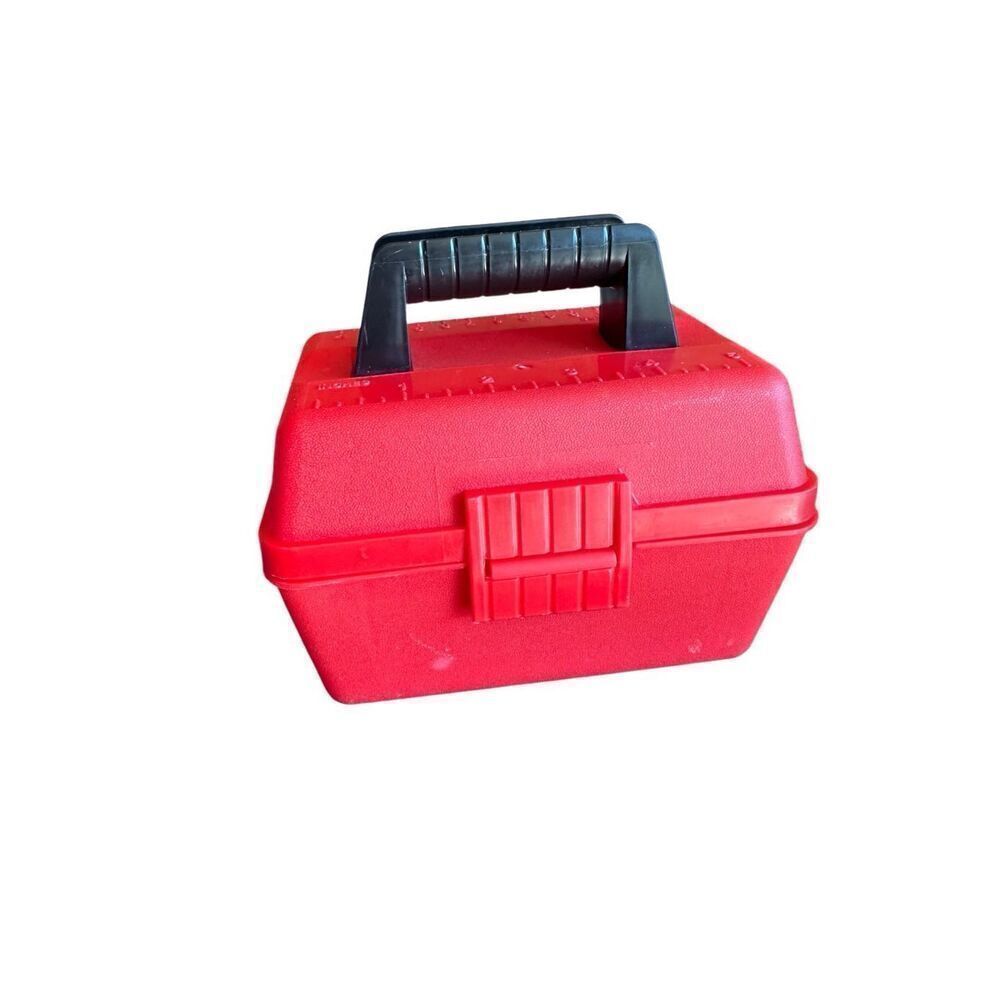 Fisher Price Miniature Medical Kit Tackle Box #3501 Vintage 1987‎ red